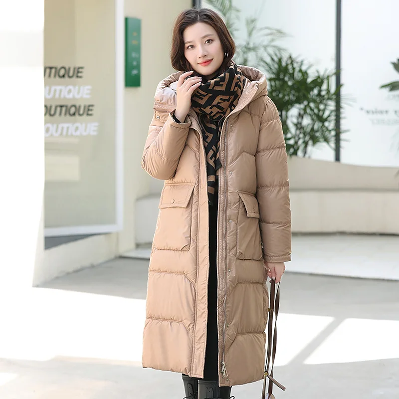 Beardon Women's Cotton Coat 2023 Winter New Korean Glossy Large Pocket Long Over Knee Hooded Thickened Cotton Coat
Beardon Women's Cotton Coat 2023 Winter New Korean Glossy Large Pocket Long Over Knee Hooded Thickened Cotton Coat