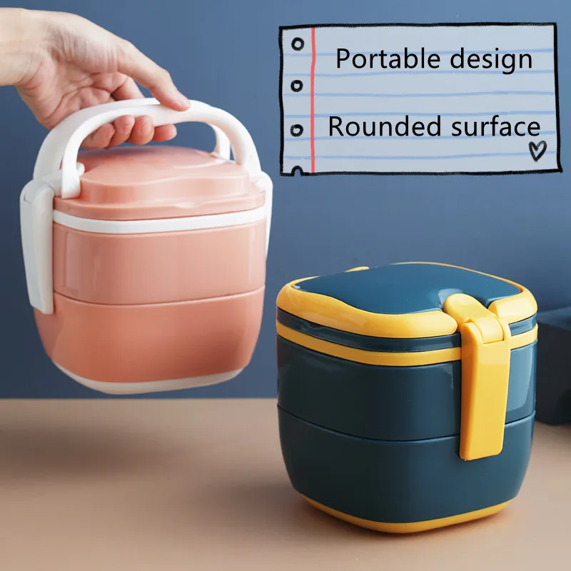 Plastic Material Japanese Cartoon Style Solid Color Bento Lunch Box Portable 2-Layer Design Can Put Microwave Food Container
Plastic Material Japanese Cartoon Style Solid Color Bento Lunch Box Portable 2-Layer Design Can Put Microwave Food Container