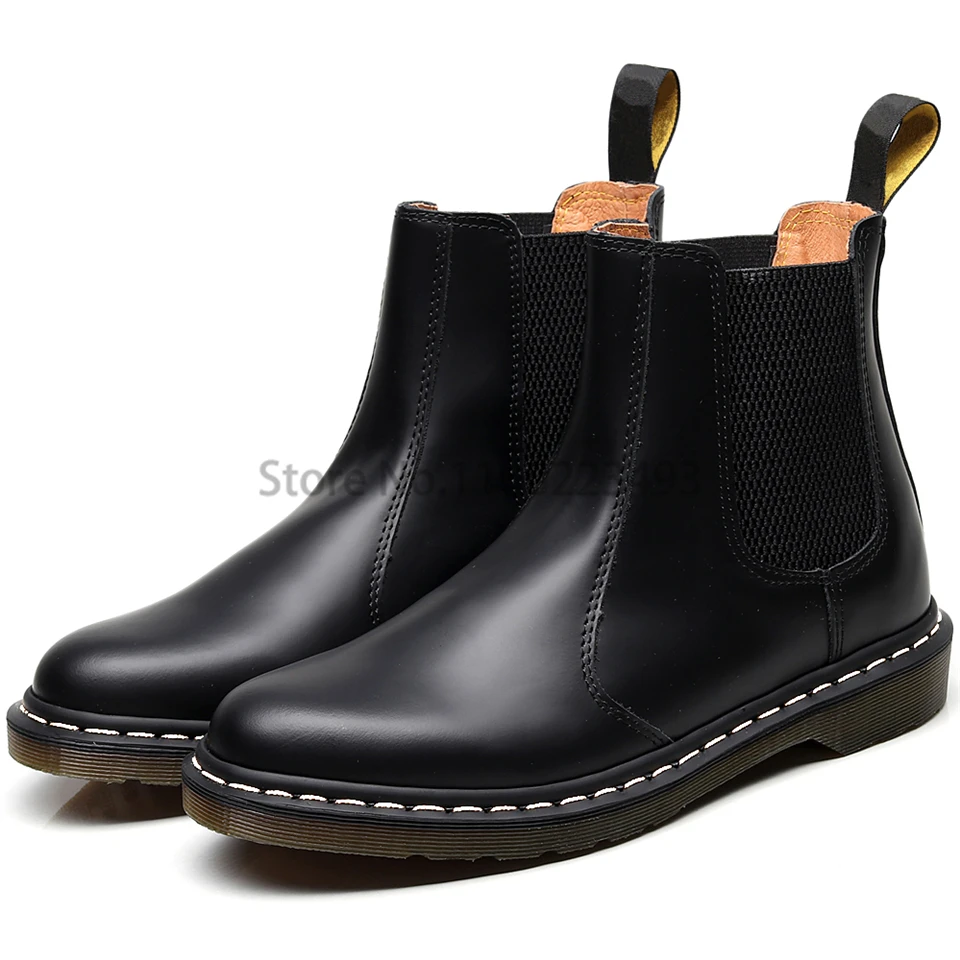 Genuine Leather Autumn Women Boots Men Chelsea Boot Spring Flat Booties Fashion Female Couple Unisex Black Shoes Plus Size 35-47
Genuine Leather Autumn Women Boots Men Chelsea Boot Spring Flat Booties Fashion Female Couple Unisex Black Shoes Plus Size 35-47