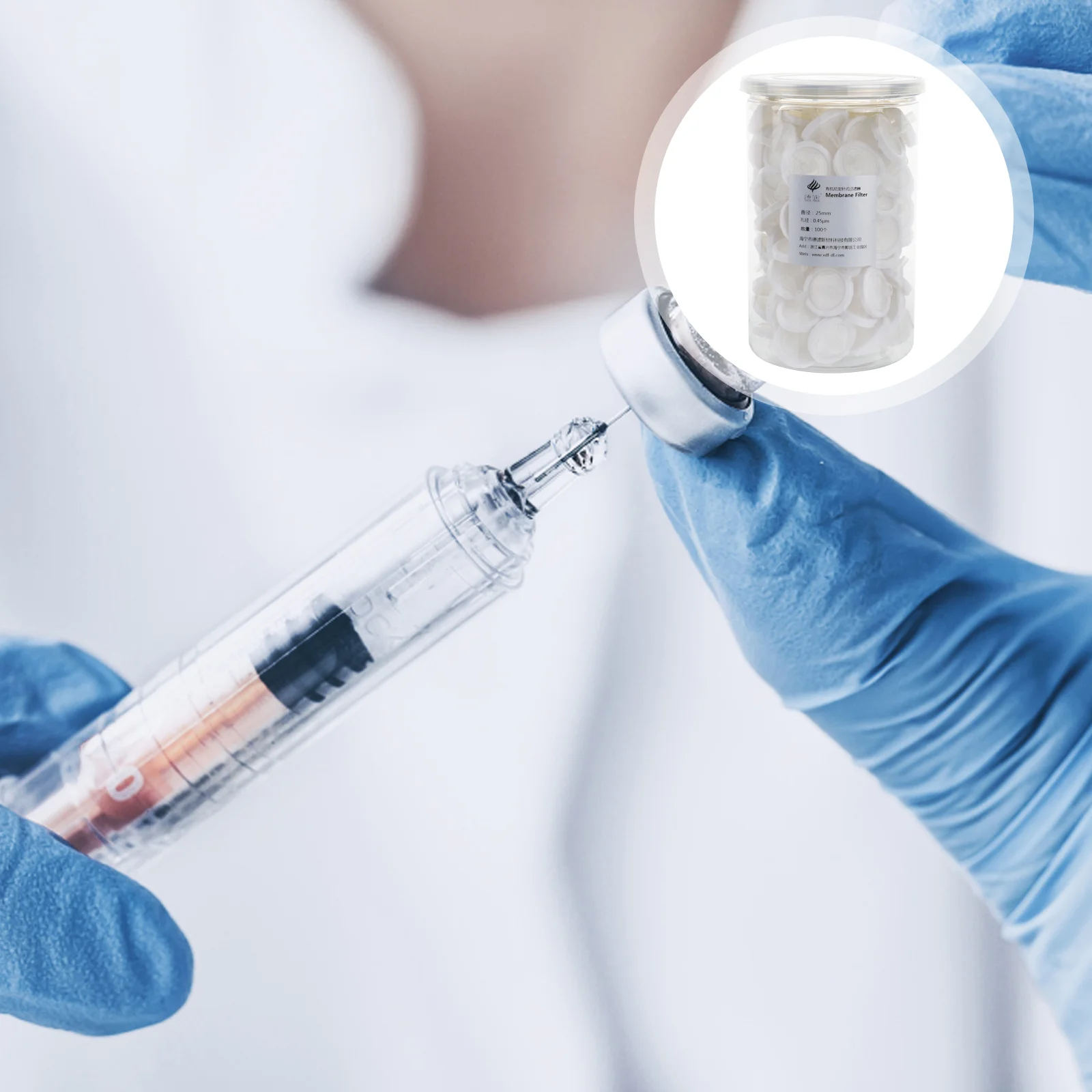 100 Pcs Syringe Filter Sterile Plastic Holder Millipore Filtration Device Microporous Needles Equipment Pp Filters
100 Pcs Syringe Filter Sterile Plastic Holder Millipore Filtration Device Microporous Needles Equipment Pp Filters