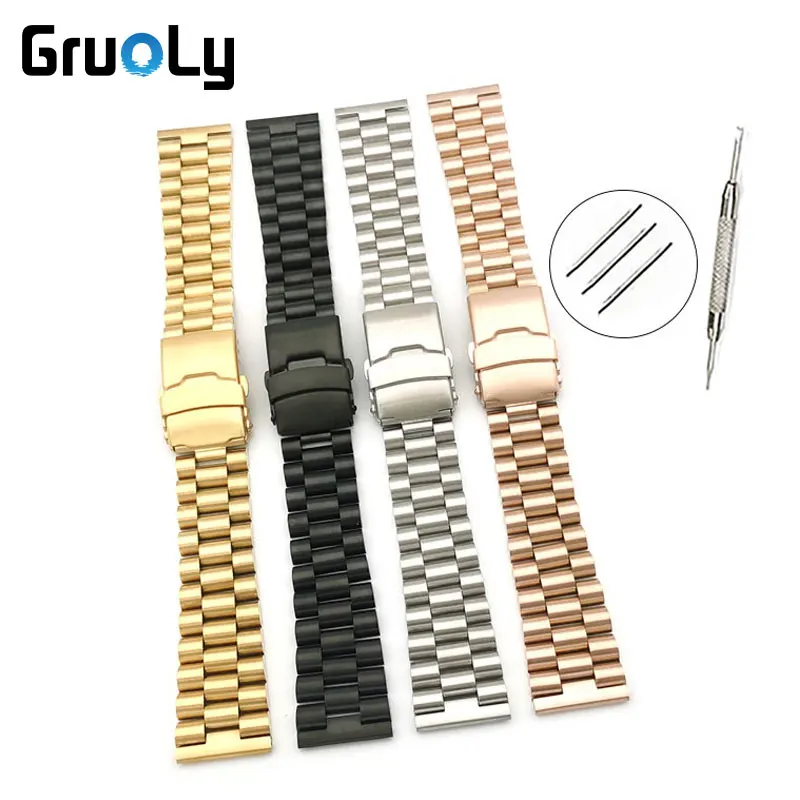 Solid Stainless Steel Watchband Strap 20mm 22mm Universal Wrist Band For Seiko For Rolex Watch Replace Band Accessories Belt
Solid Stainless Steel Watchband Strap 20mm 22mm Universal Wrist Band For Seiko For Rolex Watch Replace Band Accessories Belt