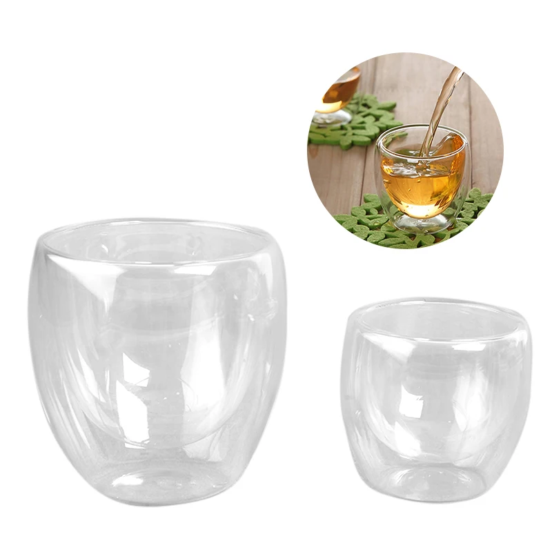 80ML/250ML Double Wall Glass Cup Transparent Handmade Heat Resistant Tea Drink Cups MINI Cup 100 Centigrade Espresso Coffee Cup
80ML/250ML Double Wall Glass Cup Transparent Handmade Heat Resistant Tea Drink Cups MINI Cup 100 Centigrade Espresso Coffee Cup