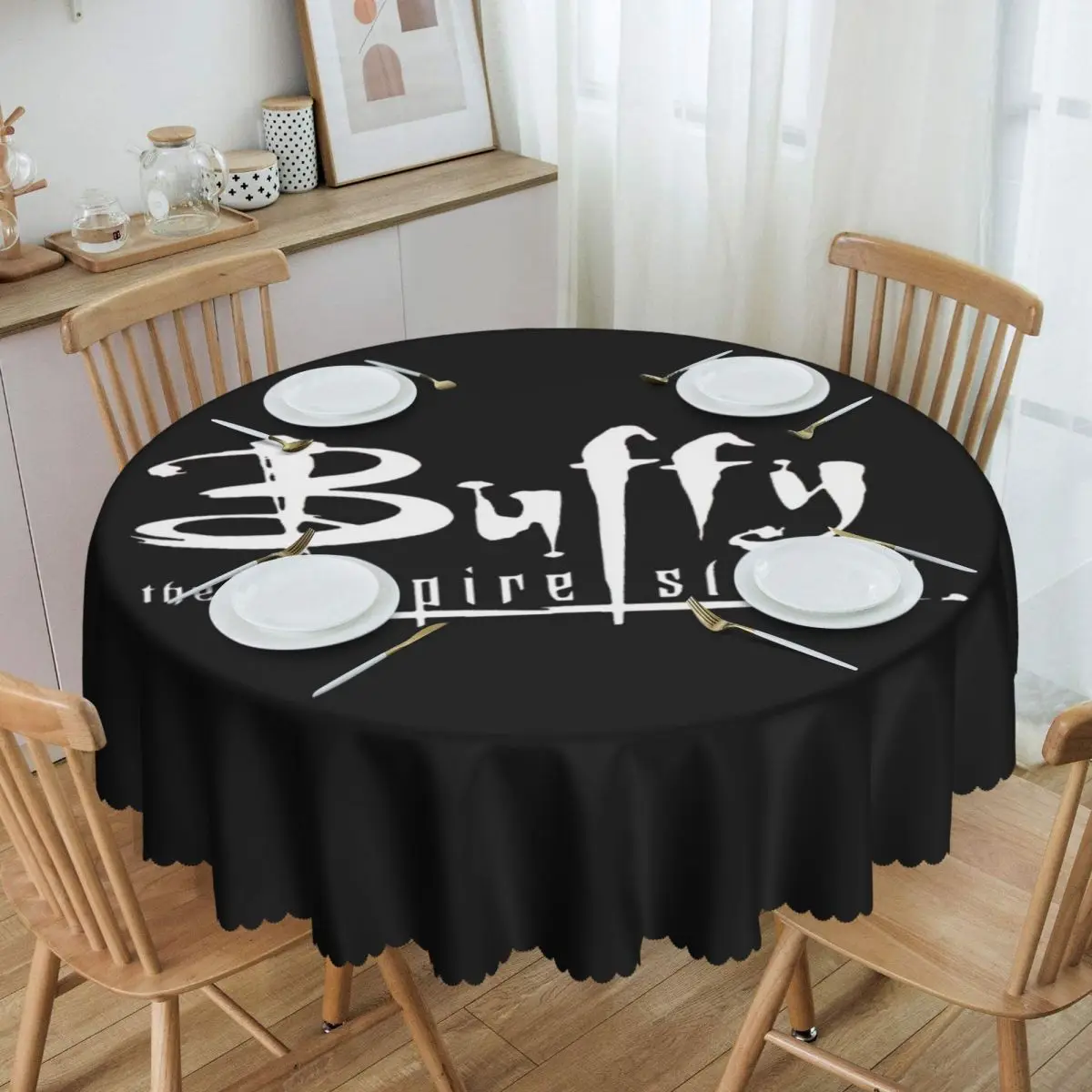 Round Buffy The Vampire Slayer Logo Table Cloth Oilproof Tablecloth 60 inch Table Cover for Kitchen Dinning
Round Buffy The Vampire Slayer Logo Table Cloth Oilproof Tablecloth 60 inch Table Cover for Kitchen Dinning