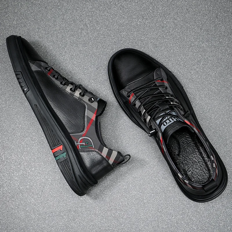 Genuine Leather Casual Shoes Men Sneakers Outdoor Walking Shoe Loafers Man Comfortable Breathable Male Light Footwear Plaid Shoe
Genuine Leather Casual Shoes Men Sneakers Outdoor Walking Shoe Loafers Man Comfortable Breathable Male Light Footwear Plaid Shoe