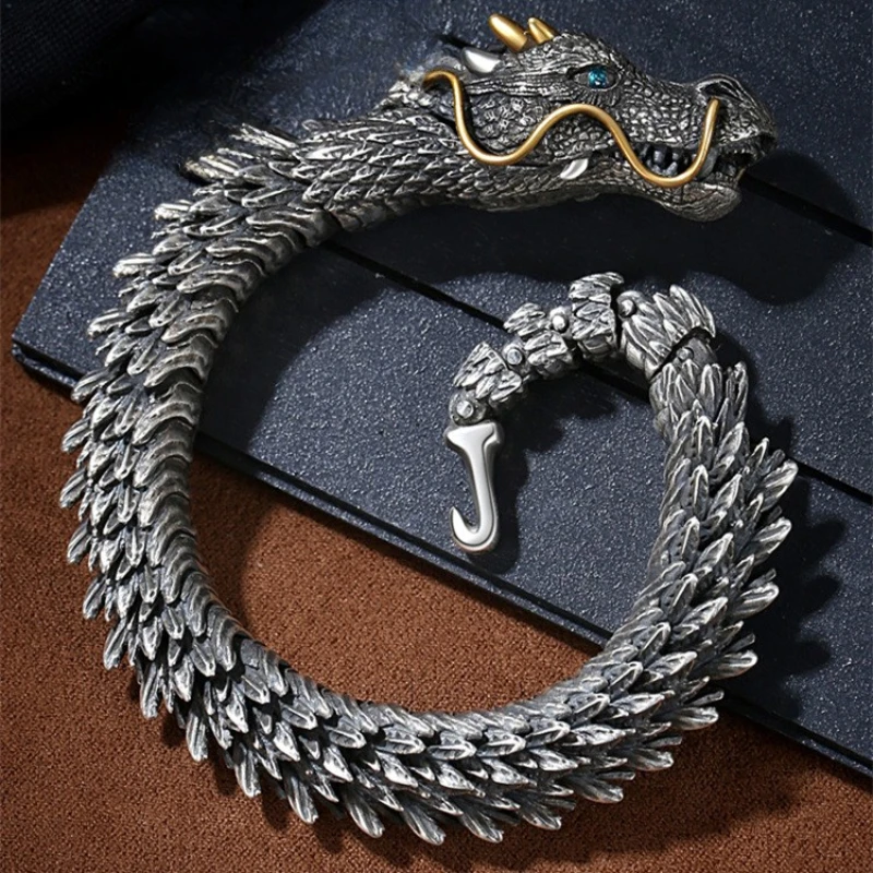 Pure Tibetan silver bibcock domineering bracelet original handmade personality tide men's retro three-dimensional
Pure Tibetan silver bibcock domineering bracelet original handmade personality tide men's retro three-dimensional