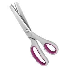 Professional Chisel Pinking Shears Stainless Steel Dressmaking Scissor Serrated Scalloped Sewing Tailor Zigzag Fabric Scissors