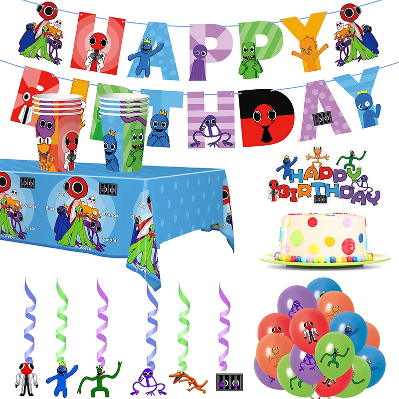 Game Rainbow Friends Birthday Party Decoration Balloon Tableware Paper Cup Plate Gift Bag Sticker Birthday Party Supplies
Game Rainbow Friends Birthday Party Decoration Balloon Tableware Paper Cup Plate Gift Bag Sticker Birthday Party Supplies