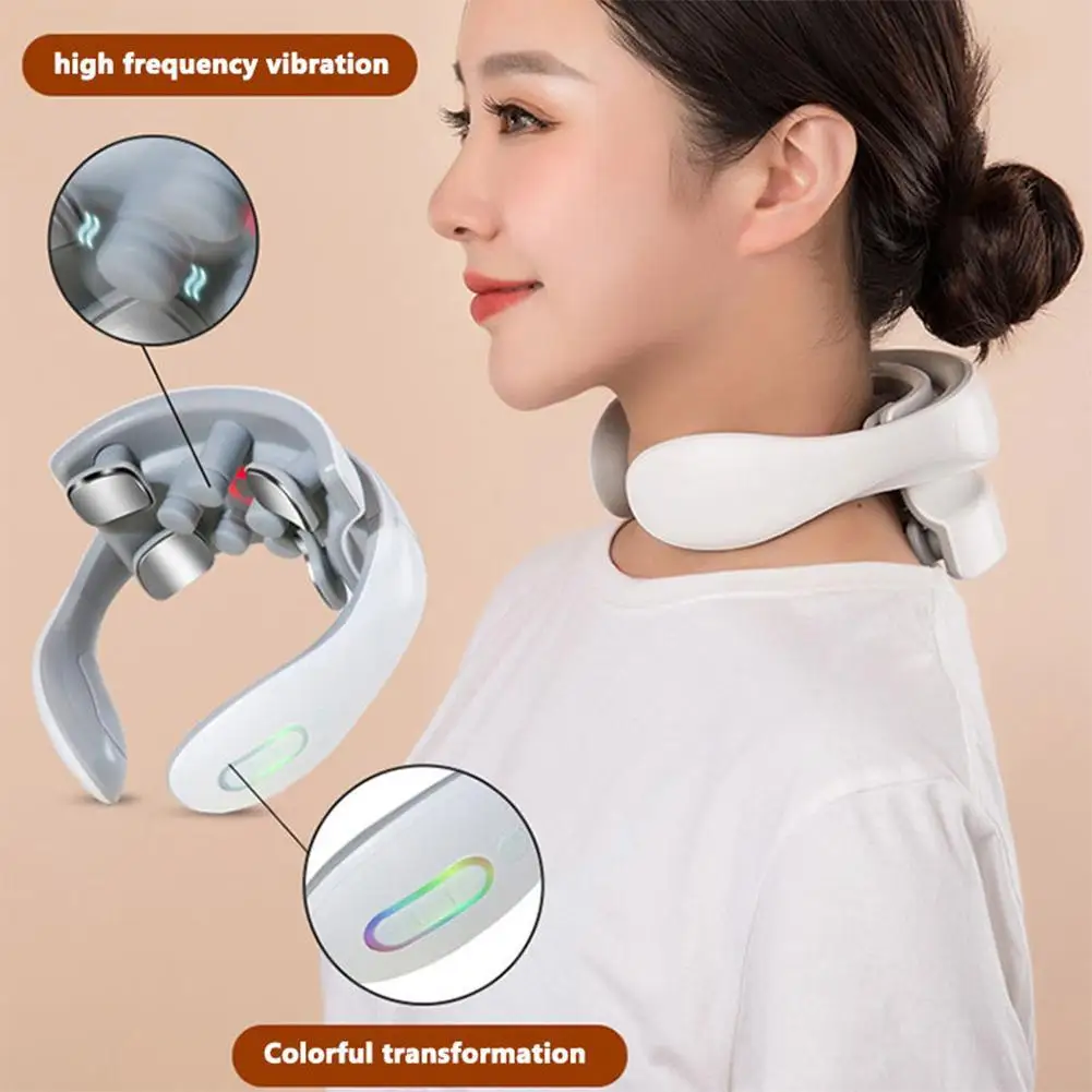 

Electric Pulse Back And Neck Massager Far Infrared Heating Pain Relief Health Care Relaxation Tool Intelligent Cervical Massager