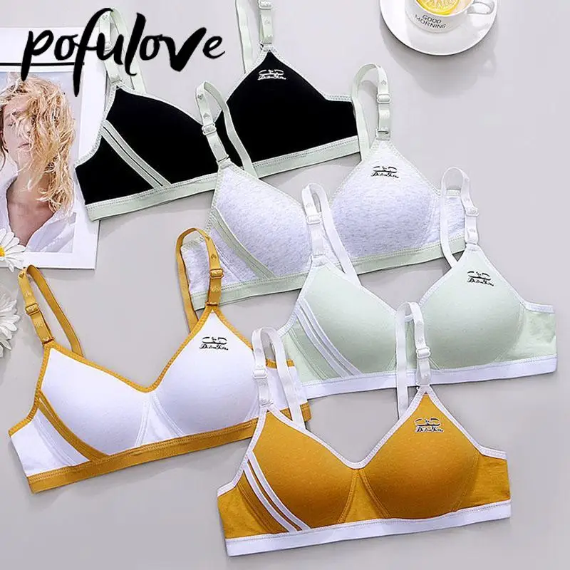 Teenage Girls Bra Wireless Cotton Young Student Training Bras Thin Cup Comfortable Soft Underwear Without Steel Ring Bralette
Teenage Girls Bra Wireless Cotton Young Student Training Bras Thin Cup Comfortable Soft Underwear Without Steel Ring Bralette