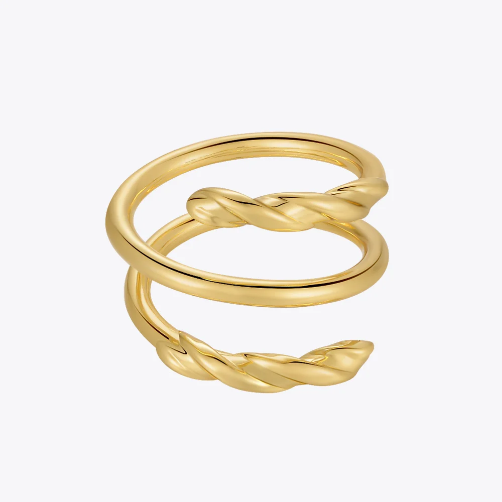 

ENFASHION Spring Twist Rings For Women Anillos Mujer New In Ring Gold Color Fashion Jewelry 2022 Free Shipping Items R224170