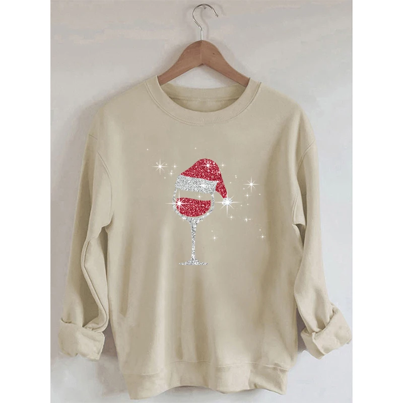 Rheaclot Christmas Wine Print Women's Cotton Tops Female Long Sleeves Sweatshirt
Rheaclot Christmas Wine Print Women's Cotton Tops Female Long Sleeves Sweatshirt