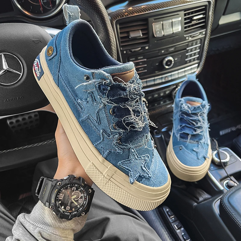 New Women's Shoes Men's Vintage Blue Skate shoe Canvas Fashion Sneakers Couple Students Outdoor Sports Casual Shoes size35-44
New Women's Shoes Men's Vintage Blue Skate shoe Canvas Fashion Sneakers Couple Students Outdoor Sports Casual Shoes size35-44