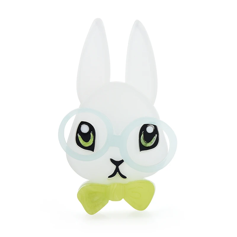 Wulli&baby Acrylic White Rabbit Brooches For Women Men Wear Glasses Lovely Bunny Animal Party Office Brooch Pin Gifts
Wulli&baby Acrylic White Rabbit Brooches For Women Men Wear Glasses Lovely Bunny Animal Party Office Brooch Pin Gifts