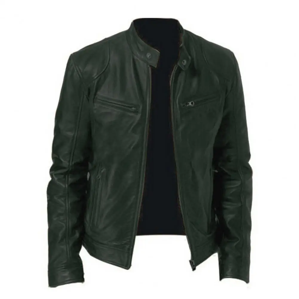 Men Jacket Motorcycle PU Jacket Male Stand Collar Long Sleeve Jackets Men Faux Leather Zipper PU Jacket Male Streetwear
Men Jacket Motorcycle PU Jacket Male Stand Collar Long Sleeve Jackets Men Faux Leather Zipper PU Jacket Male Streetwear