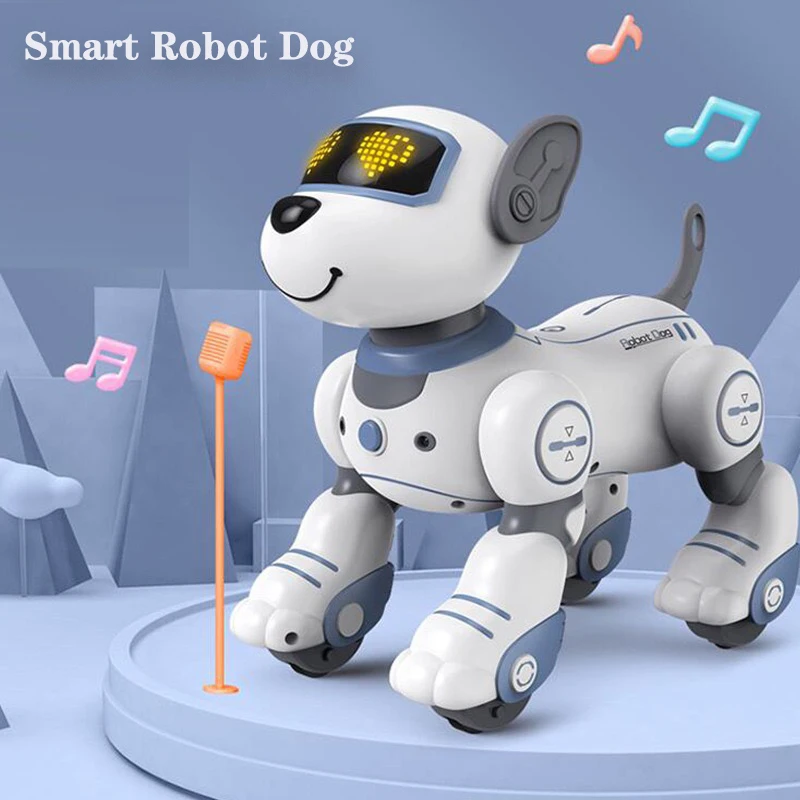 New RC Robot Electronic Dog Stunt Dog Voice Command Programmable Touch-sense Music Song Robot Dog for Children's Toys Gift
New RC Robot Electronic Dog Stunt Dog Voice Command Programmable Touch-sense Music Song Robot Dog for Children's Toys Gift