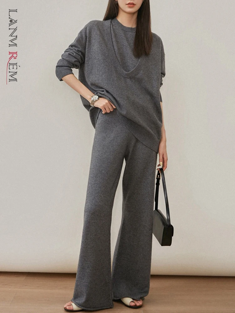 LANMREM трикотажный комплект из 3 предметов, топы с длинными рукавами, жилет без рукавов, широкие брюки с высокой талией, женская повседневная одежда на осень, 2AA1608
LANMREM трикотажный комплект из 3 предметов, топы с длинными рукавами, жилет без рукавов, широкие брюки с высокой талией, женская повседневная одежда на осень, 2AA1608