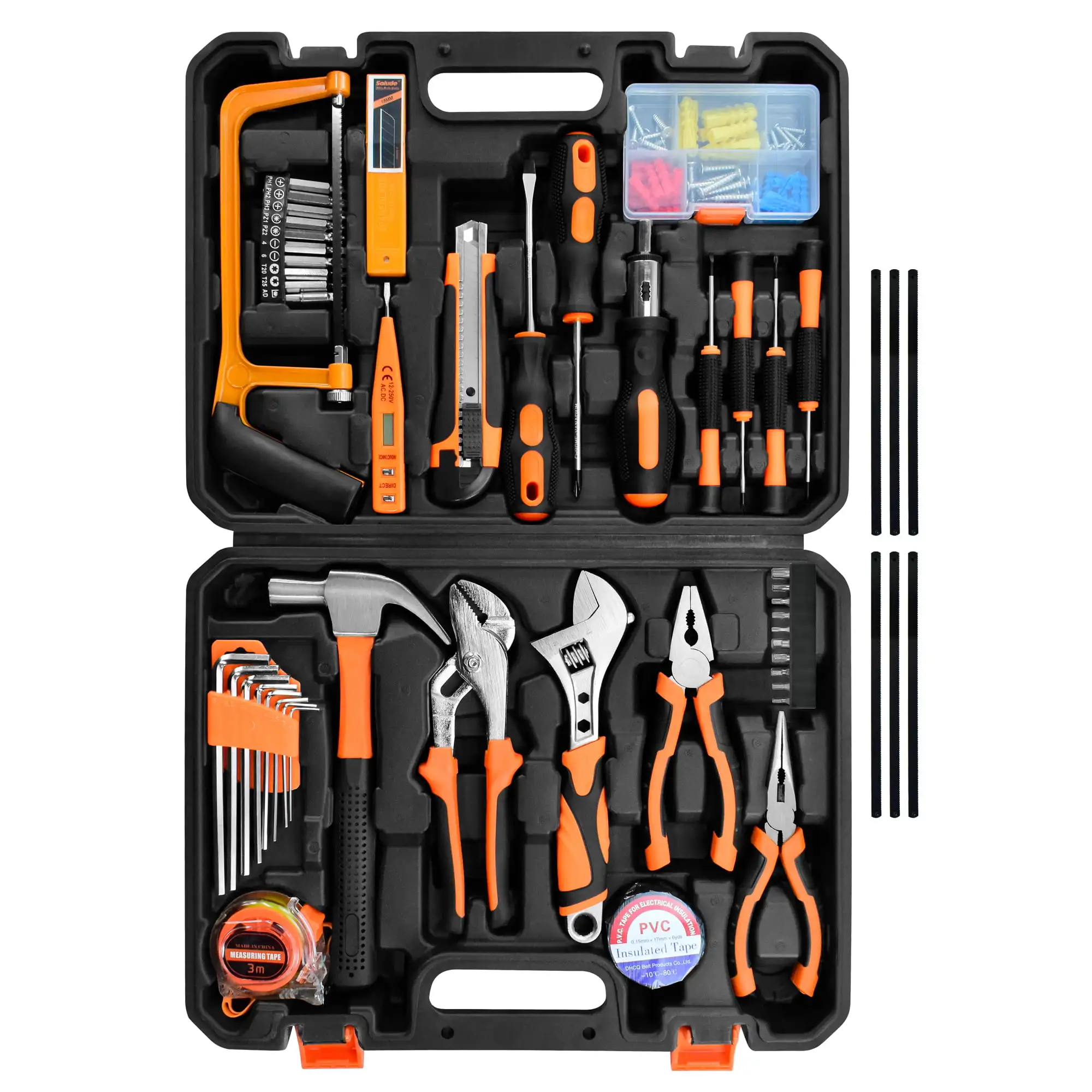 Tool Set,148-Piece Home Repair Tool Kit for Men Women College Students,Household Basic Hand Tool Sets with Case for Home Mainten
Tool Set,148-Piece Home Repair Tool Kit for Men Women College Students,Household Basic Hand Tool Sets with Case for Home Mainten