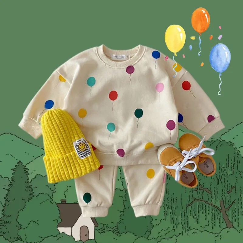 Balloon Korean Winter Warm Children Kids Tracksuit Baby Boys Girls Toddler Outfit Sets Pullover Stitch Top & Pants Suits 2pcs
Balloon Korean Winter Warm Children Kids Tracksuit Baby Boys Girls Toddler Outfit Sets Pullover Stitch Top & Pants Suits 2pcs