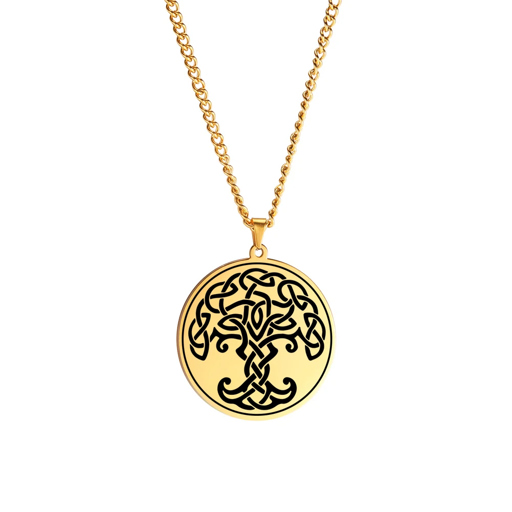 3 Colors Black Color Gold Color Steel Color 35x38mm Tree Of Life Round Disc Pendant Necklace With 60cm Link Chain
3 Colors Black Color Gold Color Steel Color 35x38mm Tree Of Life Round Disc Pendant Necklace With 60cm Link Chain