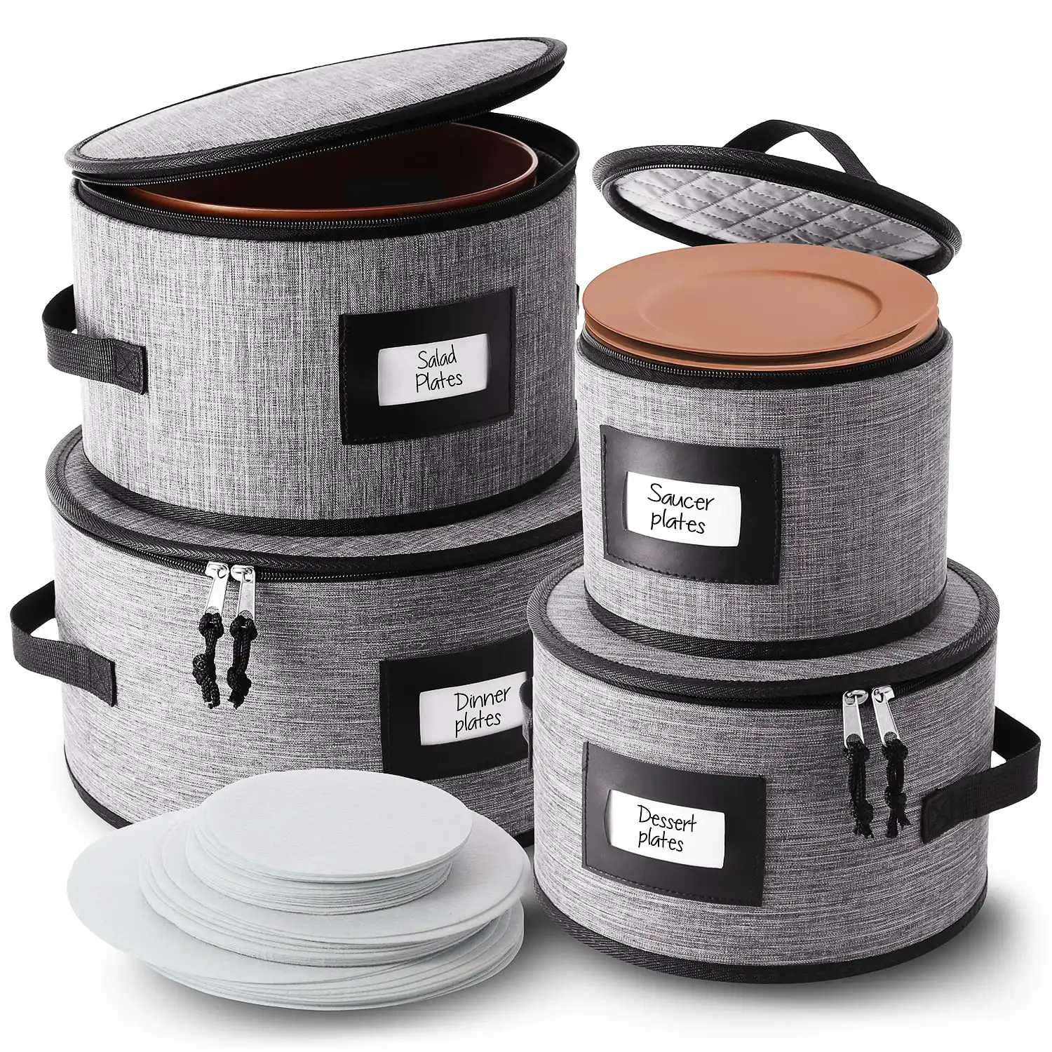 Gray China Plate Storage, Dinnerware Storage Container Set, Securely Padded (4pc)
Gray China Plate Storage, Dinnerware Storage Container Set, Securely Padded (4pc)