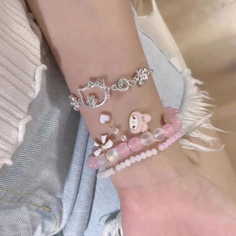 2022 Kawaii Sanrio My Melody Cinnamoroll Kuromi Bracelet Cartoon Men and Women Gift Friendship Charms Elastic Rope Jewelry Toys
2022 Kawaii Sanrio My Melody Cinnamoroll Kuromi Bracelet Cartoon Men and Women Gift Friendship Charms Elastic Rope Jewelry Toys