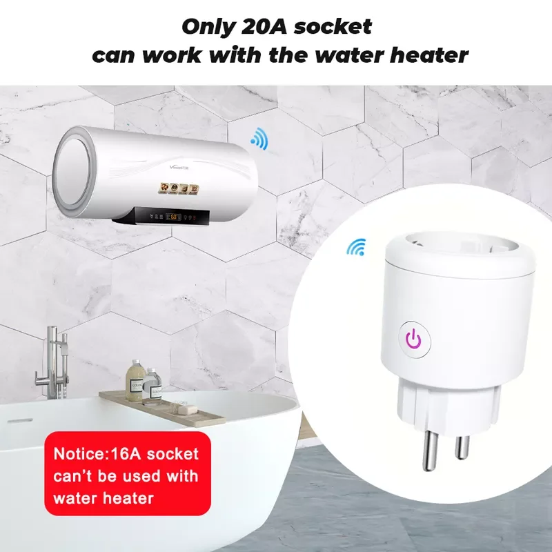 20A WiFi EU Plug 4400W Power Socket Outlet Power Monitor Home For Alexa Google Assistant Voice Remote Control
20A WiFi EU Plug 4400W Power Socket Outlet Power Monitor Home For Alexa Google Assistant Voice Remote Control