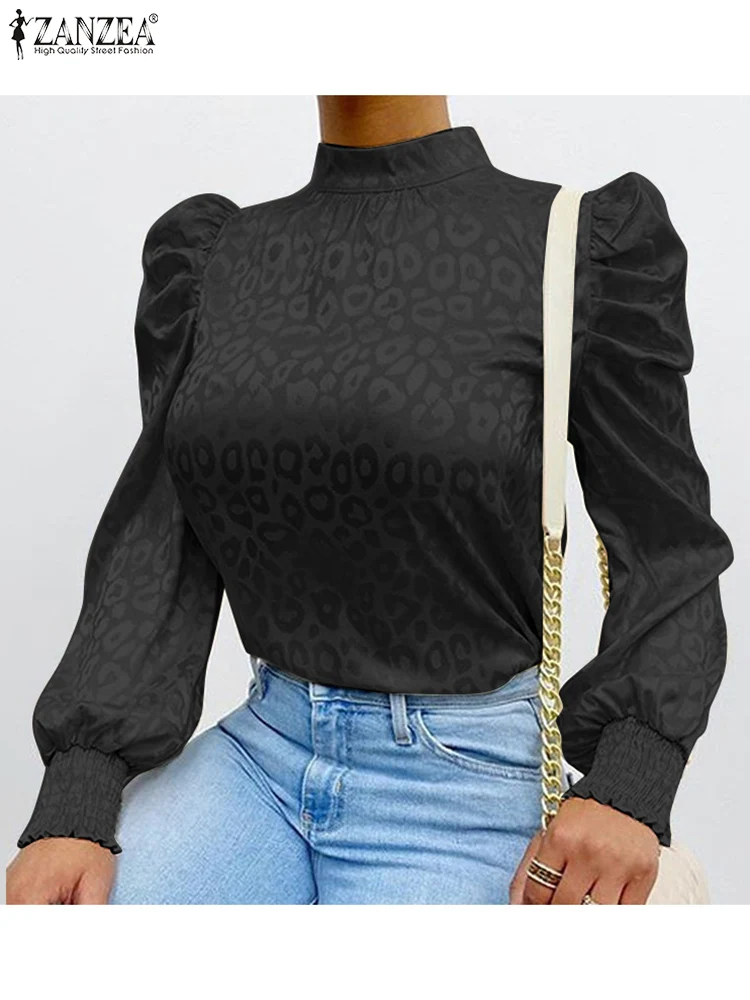 2022 Spring Puff Sleeve Blusas Women Party Satin Tops Holiday Chemise ZANZEA Elegant Printed Blouse Oversized Casual Work Shirts
2022 Spring Puff Sleeve Blusas Women Party Satin Tops Holiday Chemise ZANZEA Elegant Printed Blouse Oversized Casual Work Shirts
