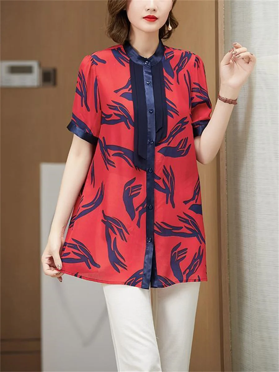 4XL Loose Women Spring Summer Blouses Shirts Lady Fashion Casual Short Sleeve O-Neck Colla Hand Printing Blusas Tops TT2053
4XL Loose Women Spring Summer Blouses Shirts Lady Fashion Casual Short Sleeve O-Neck Colla Hand Printing Blusas Tops TT2053
