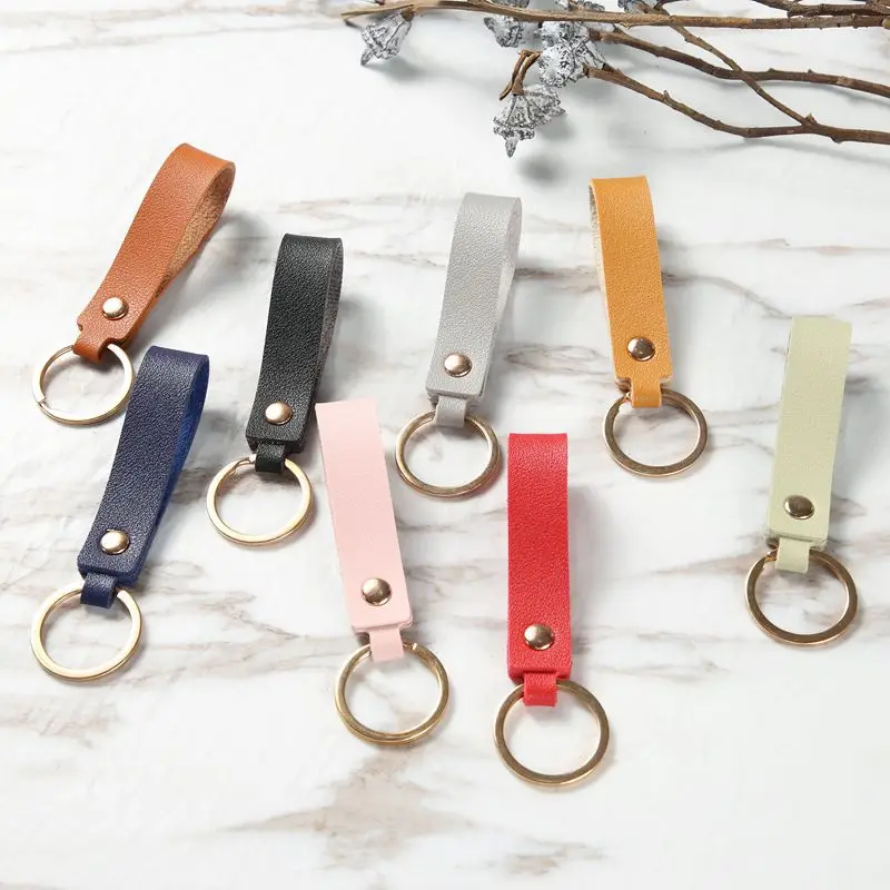 8 Colors Fashion PU Leather Keychain Business Gift Leather Key Chain Men Women Strap Waist Wallet KeyChains Keyrings 
8 Colors Fashion PU Leather Keychain Business Gift Leather Key Chain Men Women Strap Waist Wallet KeyChains Keyrings