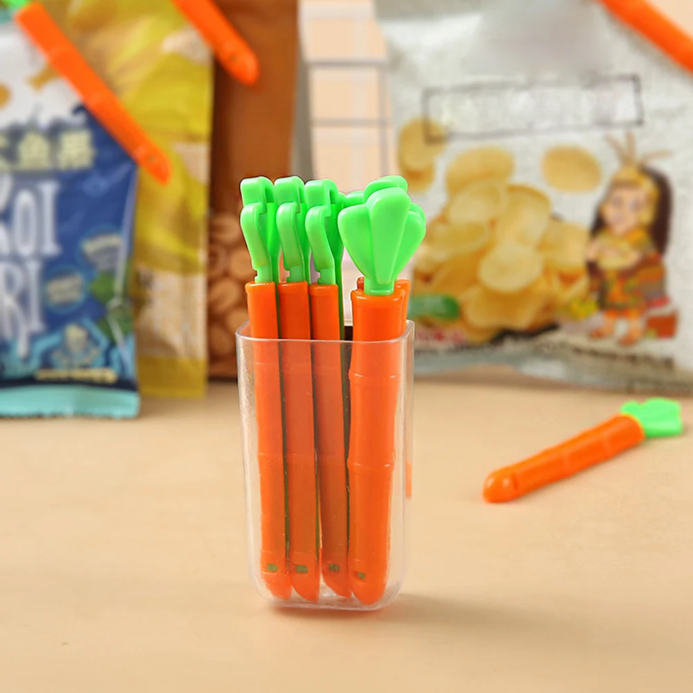 5PC Sealing Tongs Food Bag Closure Clip Cartoon Carrot Shape Moisture-Proof Clamp Fresh Keeping Sealing Clip Kitchen Accessories
5PC Sealing Tongs Food Bag Closure Clip Cartoon Carrot Shape Moisture-Proof Clamp Fresh Keeping Sealing Clip Kitchen Accessories
