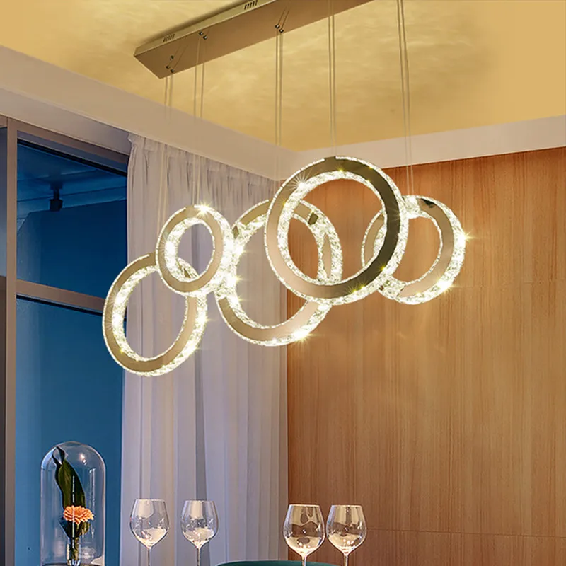 Dining Room Pendant Light Modern Luxury Crystal LED Light Living Room Kitchen Island Table Hanging Light Creative Round Fixture
Dining Room Pendant Light Modern Luxury Crystal LED Light Living Room Kitchen Island Table Hanging Light Creative Round Fixture