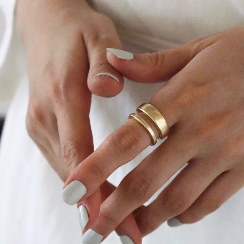 Double Layer Matte Gold Silver Color Metal Opening Round Ring For Women Men Teen Fashion Jewelry Gift
Double Layer Matte Gold Silver Color Metal Opening Round Ring For Women Men Teen Fashion Jewelry Gift