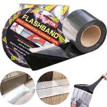 1Roll Waterproof Repair Adhesive Tape Wall Crack Roof Duct Leakproof Tape Super adhesive Aluminum Foil asphalt Sticker Width10cm