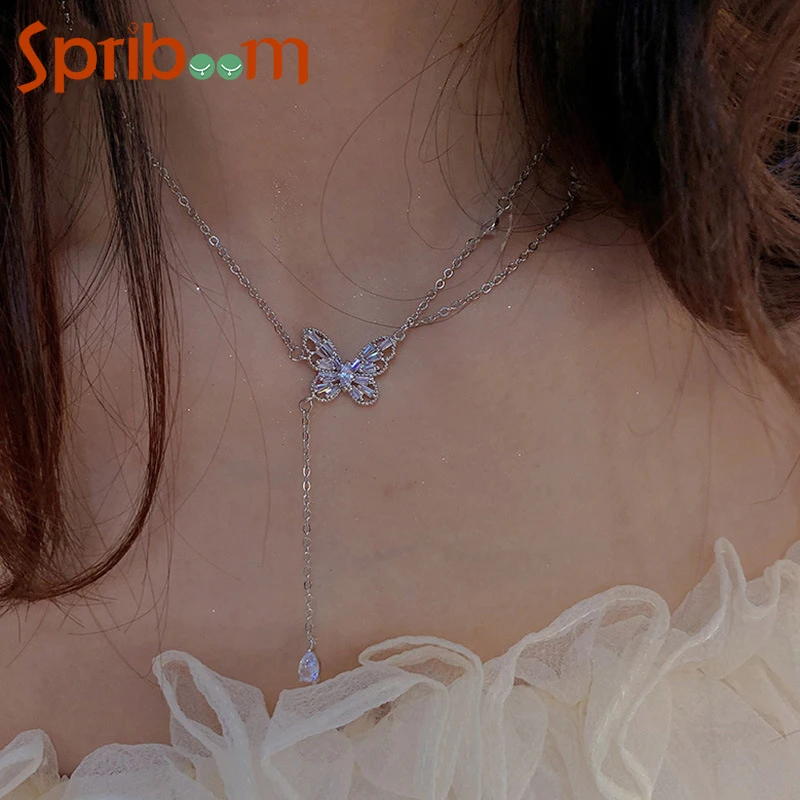 Zircon Butterfly Necklace Chain Tassel Pendant Necklaces for Women Girls Neck Accessories Aesthetic Jewelry Female Luxury Gift
Zircon Butterfly Necklace Chain Tassel Pendant Necklaces for Women Girls Neck Accessories Aesthetic Jewelry Female Luxury Gift