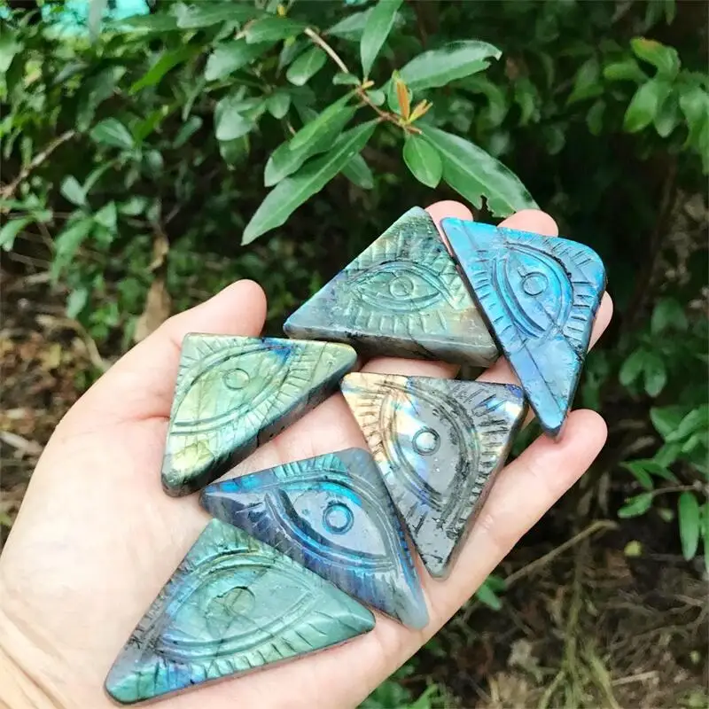 Natural Labradorite Stone The Eye Of Horus Carving Healing Crystals Figurines Triangle Eye Statue Decor 1pcs
Natural Labradorite Stone The Eye Of Horus Carving Healing Crystals Figurines Triangle Eye Statue Decor 1pcs