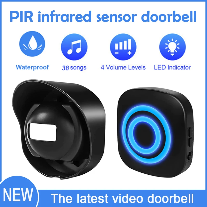 Home Wireless Doorbell PIR Store Welcome Motion Sensor Infrared Detector Induction Alarm Door bell Waterproof Doorbell
Home Wireless Doorbell PIR Store Welcome Motion Sensor Infrared Detector Induction Alarm Door bell Waterproof Doorbell