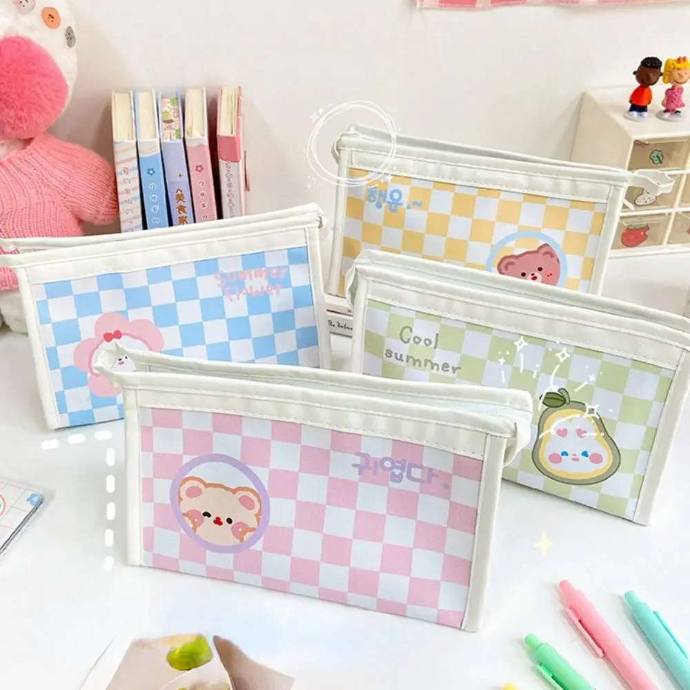 Bear Bunny Large Capacity Checkerboard Korean Style Desktop Storage Bags Stationery Bag Makeup Bags Pencil Pouch
Bear Bunny Large Capacity Checkerboard Korean Style Desktop Storage Bags Stationery Bag Makeup Bags Pencil Pouch