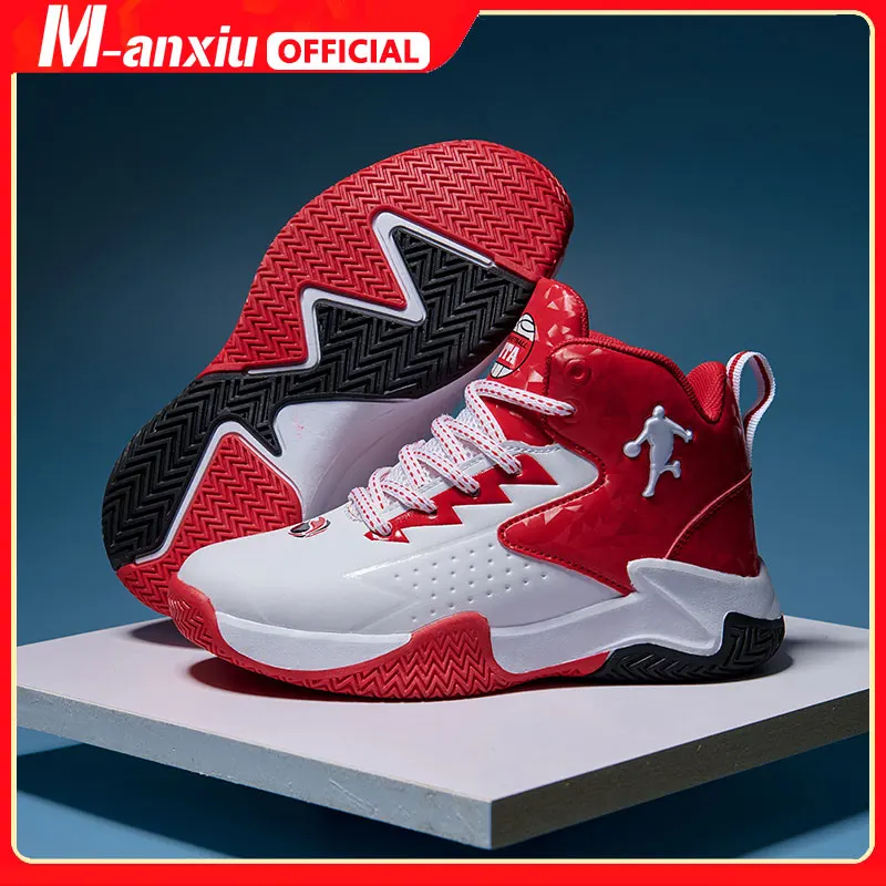 Баскетбольные кроссовки на толстой подошве для мальчиков и девочек, брендовые Нескользящие, спортивная обувь для детей 
Баскетбольные кроссовки на толстой подошве для мальчиков и девочек, брендовые Нескользящие, спортивная обувь для детей