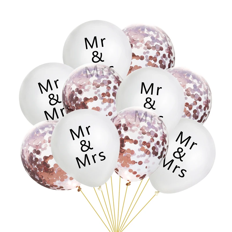 10pcs Mr and Mrs Wedding Balloons Confetti Latex Ballons Wedding Party Decorations Valentine's Day Anniversary Globos Supplies
10pcs Mr and Mrs Wedding Balloons Confetti Latex Ballons Wedding Party Decorations Valentine's Day Anniversary Globos Supplies