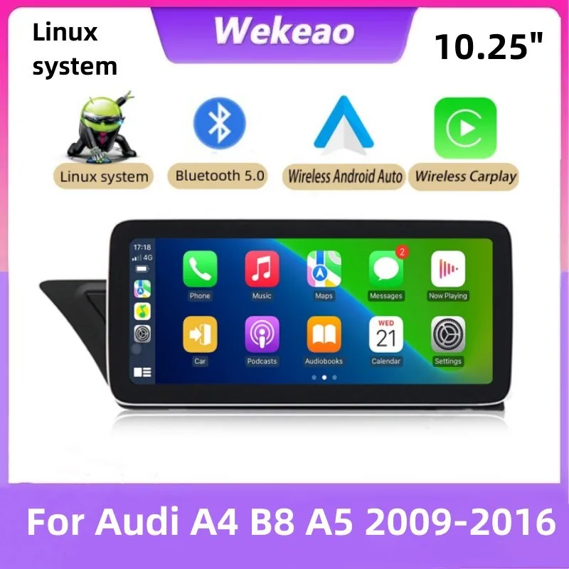 10.25'' Wireless Apple Carplay Multimedia Display Android Auto Touch Screen Car DVD Player For Audi A4 B8 A5 2009-2016
10.25'' Wireless Apple Carplay Multimedia Display Android Auto Touch Screen Car DVD Player For Audi A4 B8 A5 2009-2016