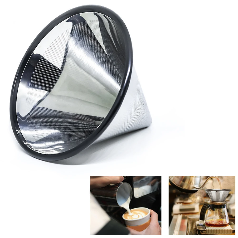 Accessories Reusable Funnel Dripper Mesh Pour Over Portable Strainer Coffee Filter Home Cup Stainless Steel Kitchen Holder
Accessories Reusable Funnel Dripper Mesh Pour Over Portable Strainer Coffee Filter Home Cup Stainless Steel Kitchen Holder