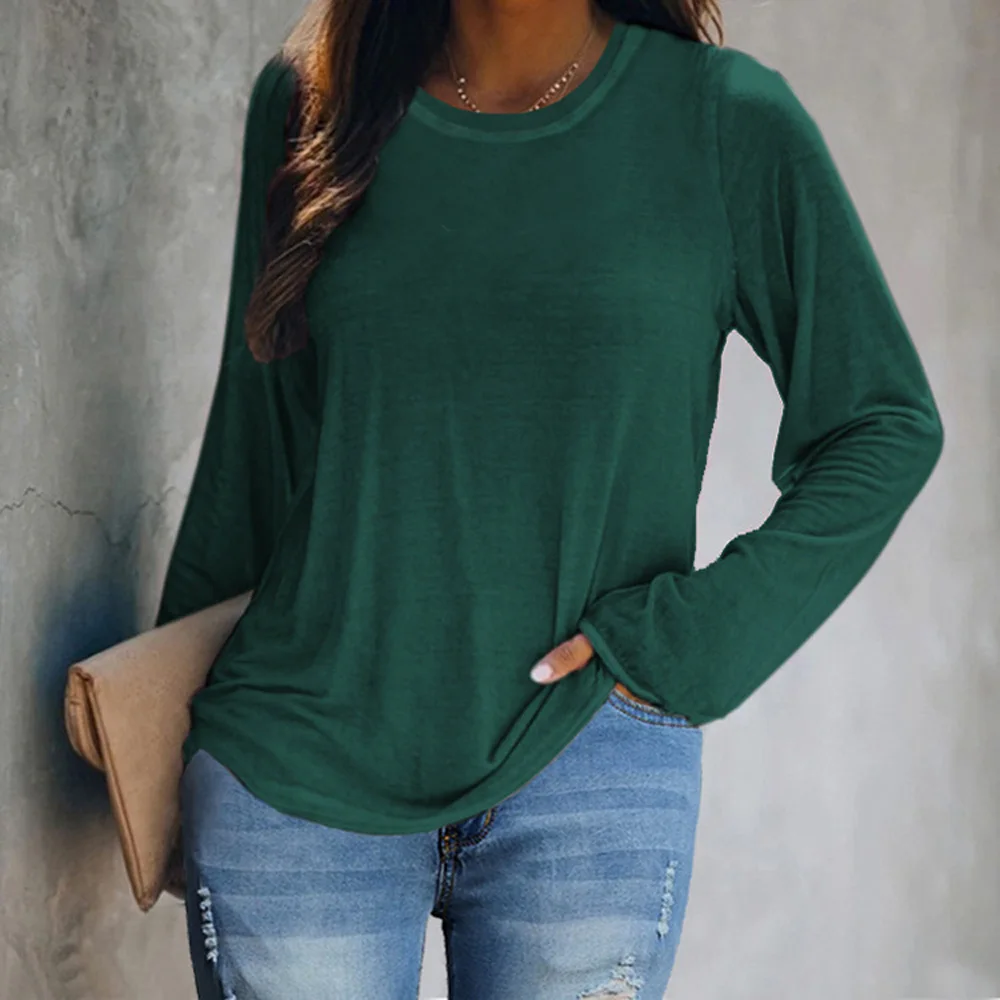 2022 Summer Autumn New Fashion Women T-shirts Casual O-Neck Long Sleeve Solid Simple Loose Pullover Tee Tops
2022 Summer Autumn New Fashion Women T-shirts Casual O-Neck Long Sleeve Solid Simple Loose Pullover Tee Tops