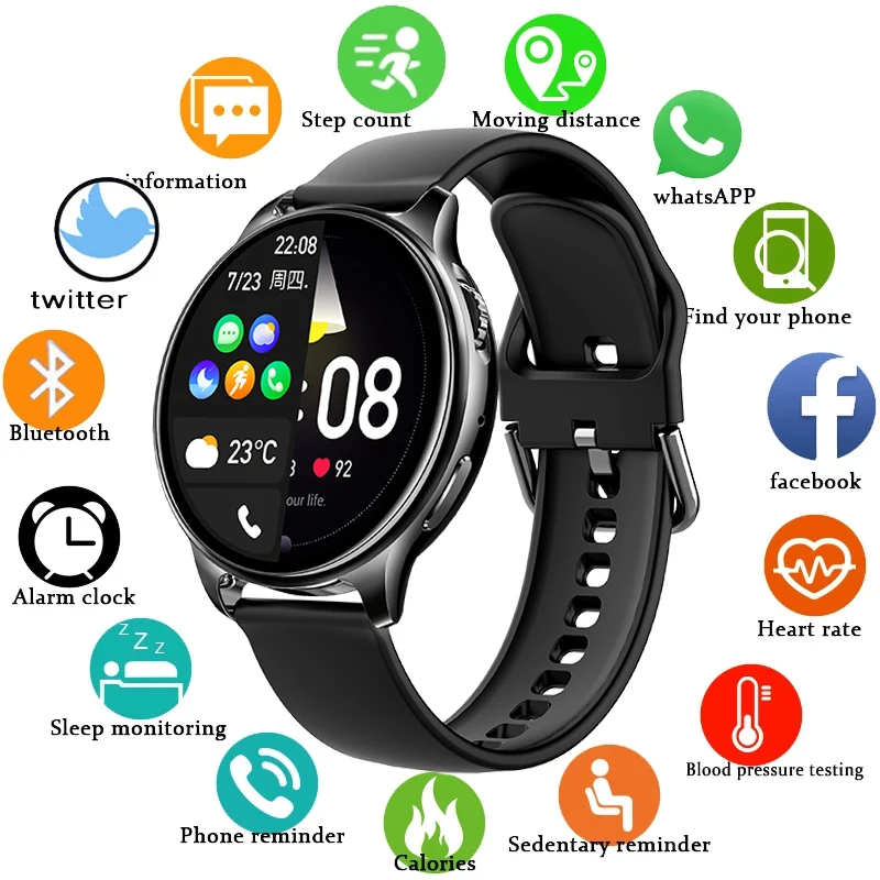 Fashion Smart Watch Women Bluetooth Call Smartwatch Men 360*360 HD Touch Screen Heart Rate Blood Pressure Monitor Smart Clock
Fashion Smart Watch Women Bluetooth Call Smartwatch Men 360*360 HD Touch Screen Heart Rate Blood Pressure Monitor Smart Clock