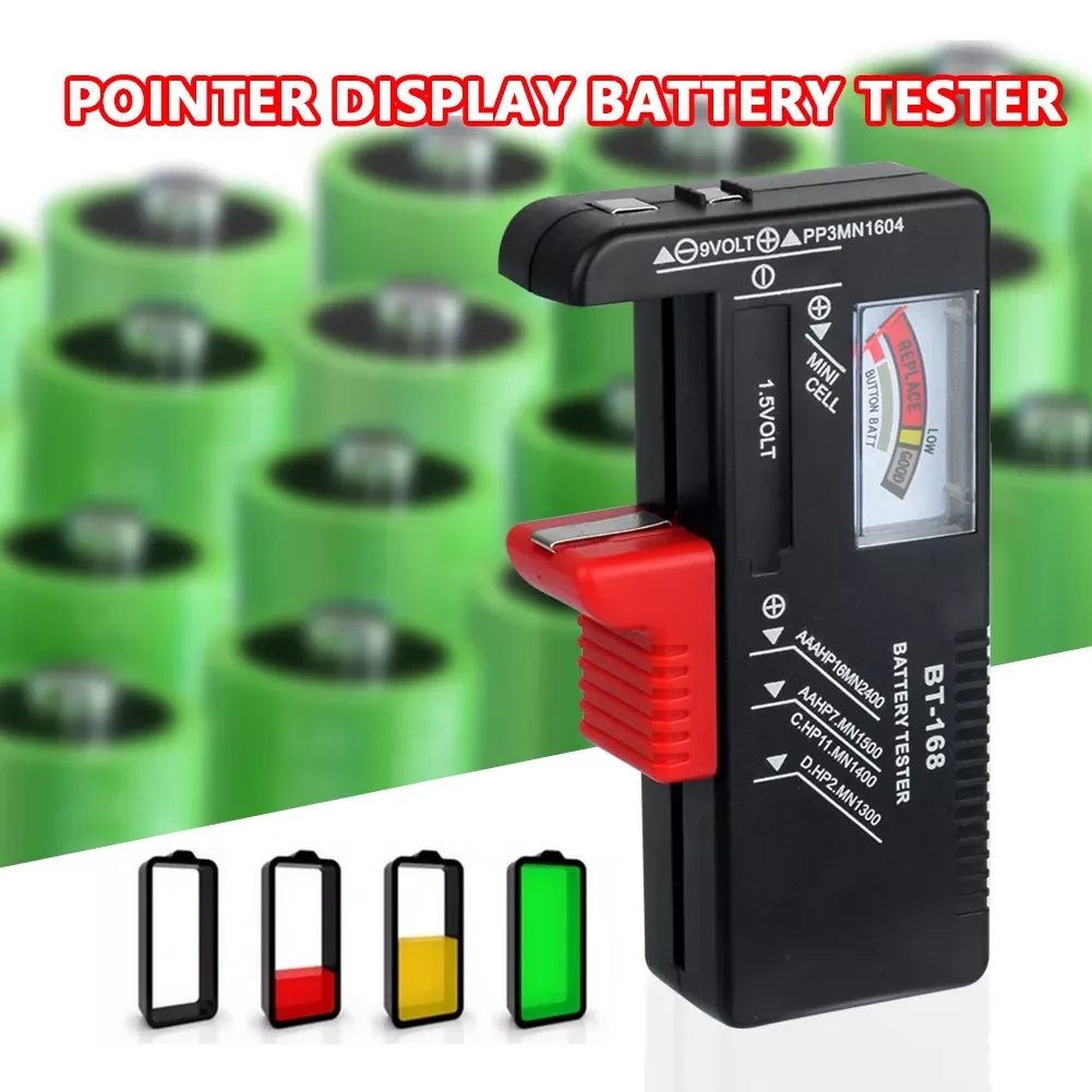 

Digital Battery Tester 168D Battery Capacity Tester Meter For 9V 1.5V AAA AA C D Volt Checker Battery Testing Device Universal