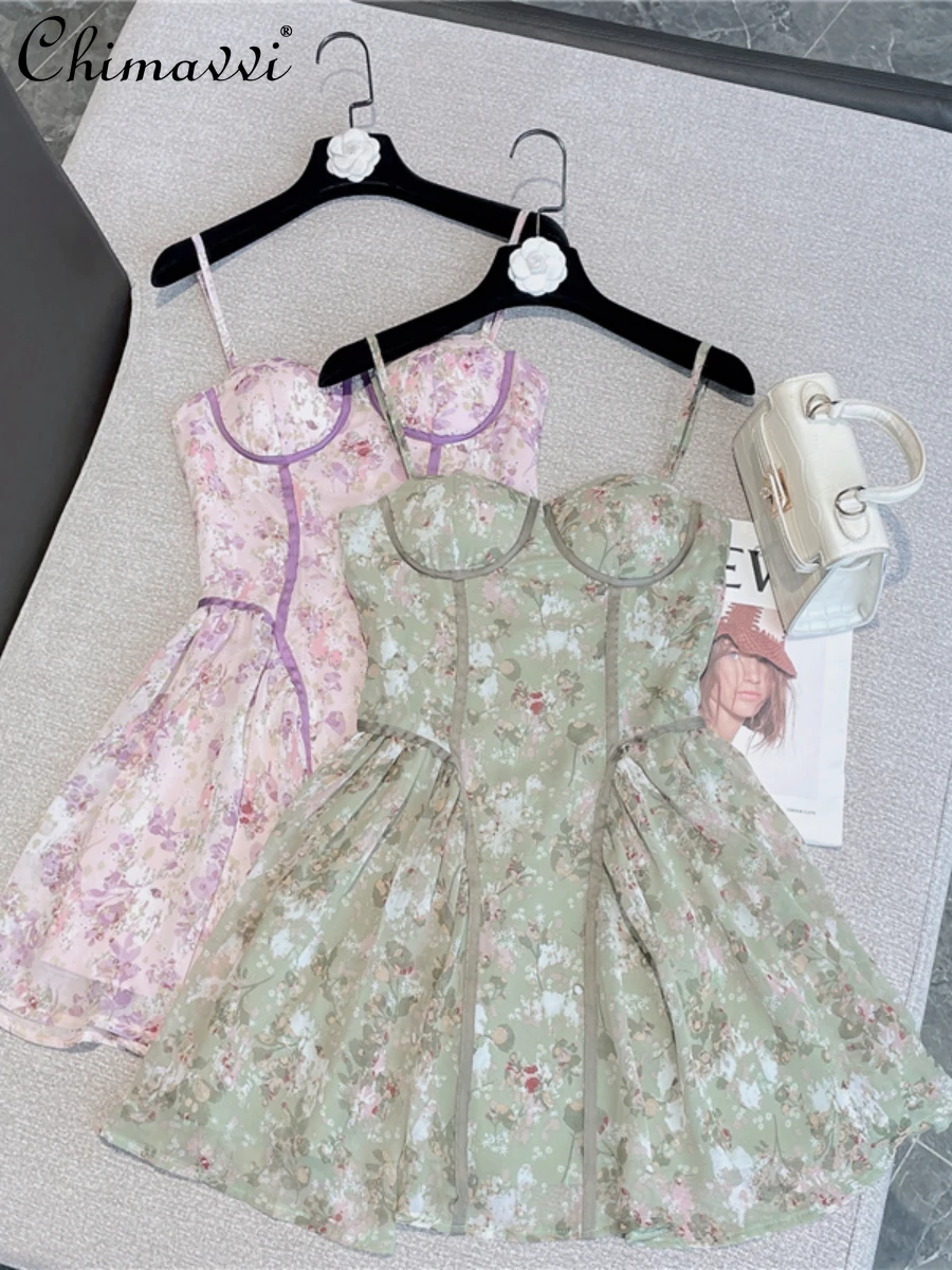 Sweet Printed Floral High Waist Slim fit Short Dress for Ladies 2022 Summer New Fashion Chest Pad Camisole Dress Women
Sweet Printed Floral High Waist Slim fit Short Dress for Ladies 2022 Summer New Fashion Chest Pad Camisole Dress Women