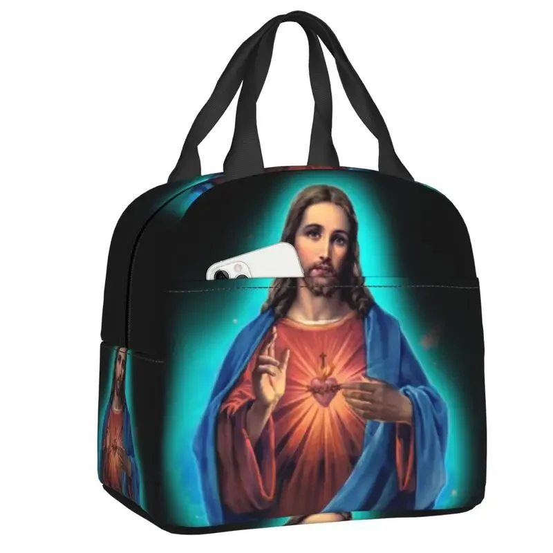 Jesus Christ Insulated Lunch Bag for Women Leakproof Religion Holy Heart Thermal Cooler Bento Box Beach Camping Travel
Jesus Christ Insulated Lunch Bag for Women Leakproof Religion Holy Heart Thermal Cooler Bento Box Beach Camping Travel
