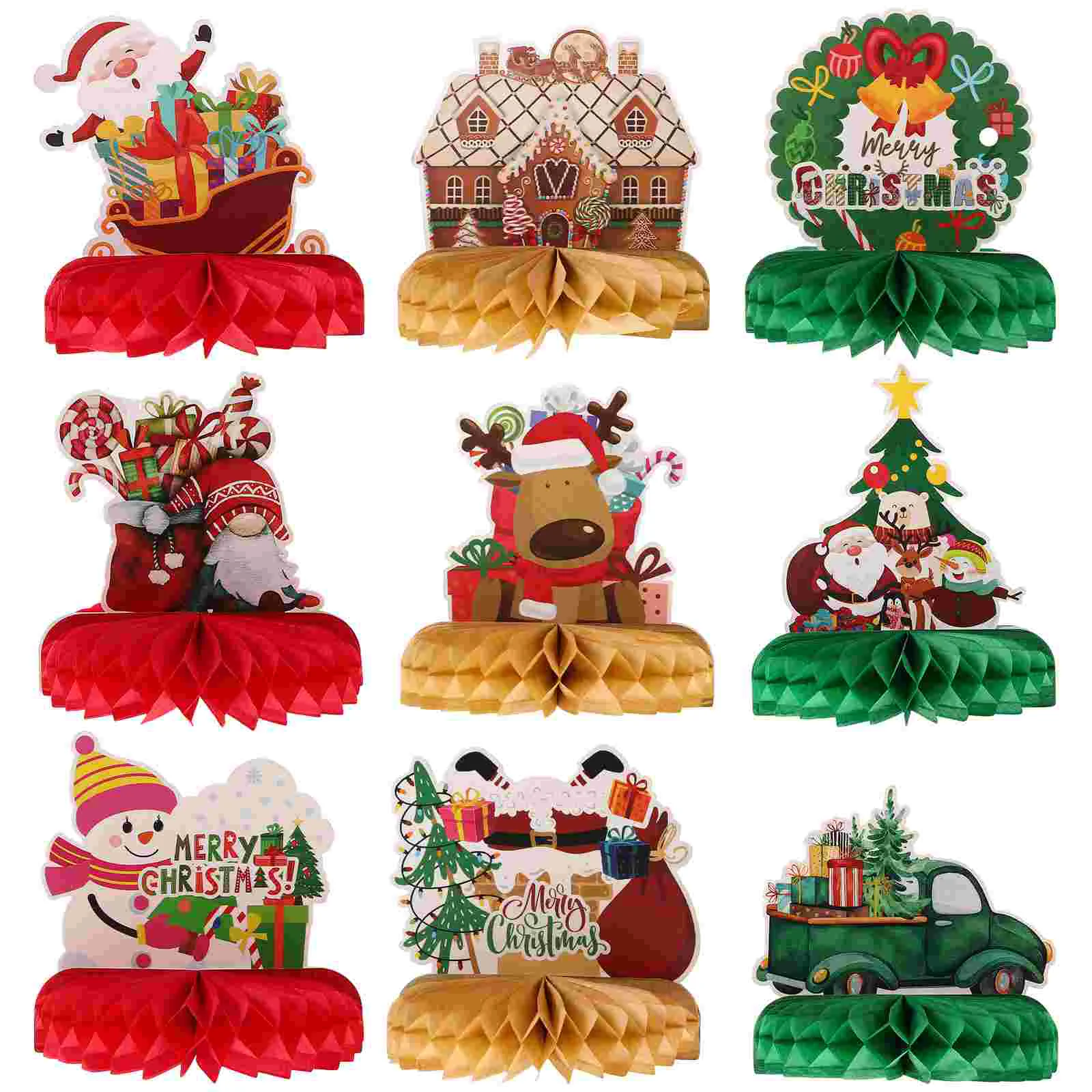9 Pcs Ornaments Christmas Party Decorations Paper Honeycomb European American Decorative Props Supplies
9 Pcs Ornaments Christmas Party Decorations Paper Honeycomb European American Decorative Props Supplies
