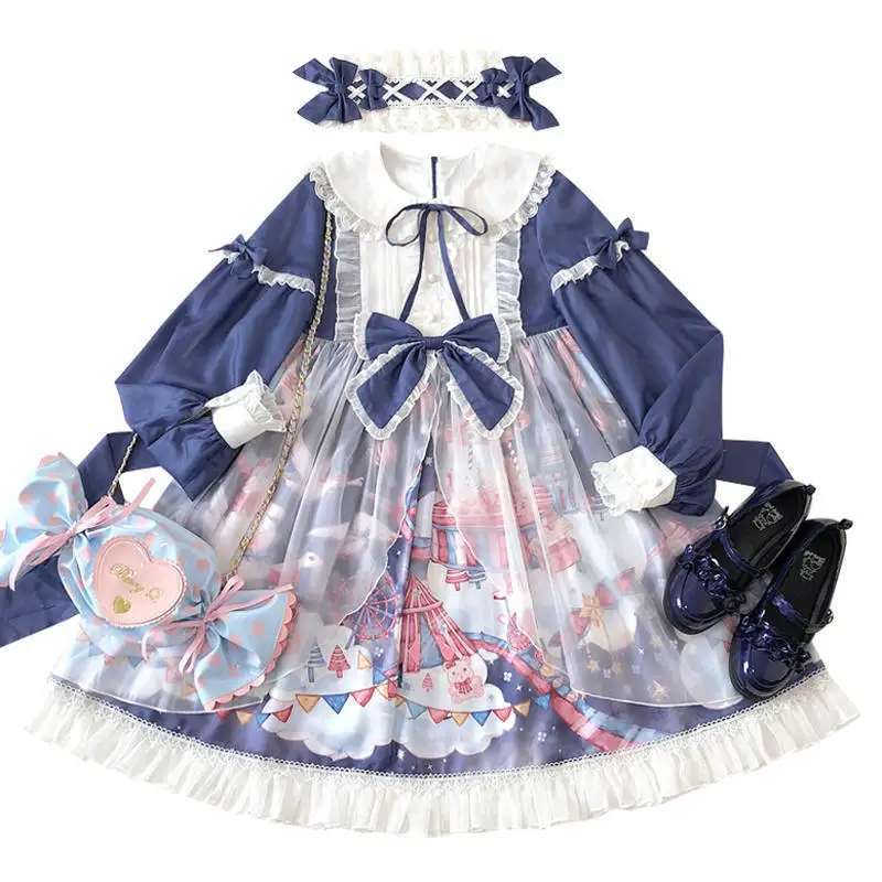 Sweet Lolita Dress Women Daily Outfit Costume Long Puffy Sleeve Japaness Harajuku Kawaii Lolita Dress OP Lace Dresses For Girl
Sweet Lolita Dress Women Daily Outfit Costume Long Puffy Sleeve Japaness Harajuku Kawaii Lolita Dress OP Lace Dresses For Girl