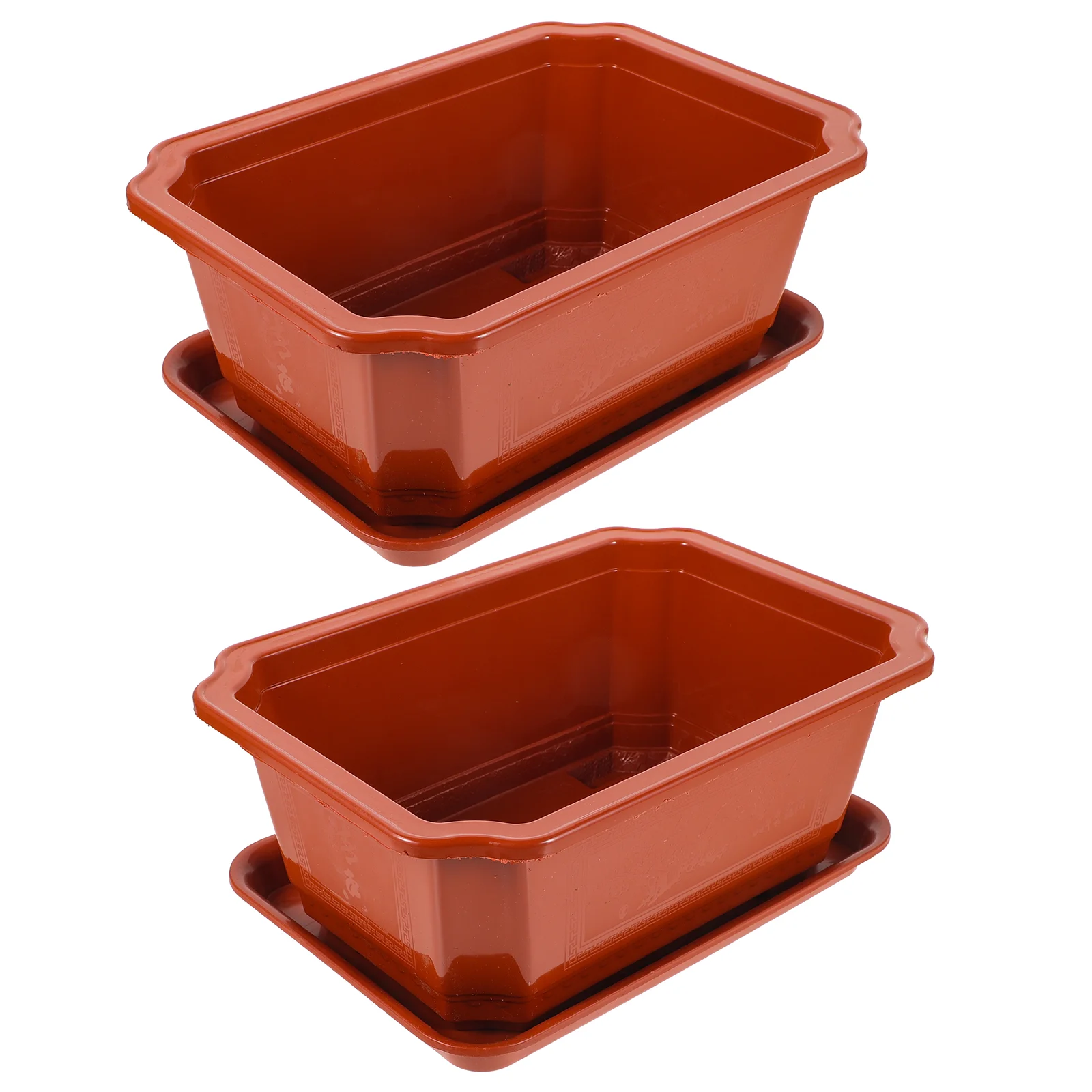 2pcs Planters Pots with Trays Decorative Planters Flower Pot Holders Bonsai Planter Pots 
2pcs Planters Pots with Trays Decorative Planters Flower Pot Holders Bonsai Planter Pots