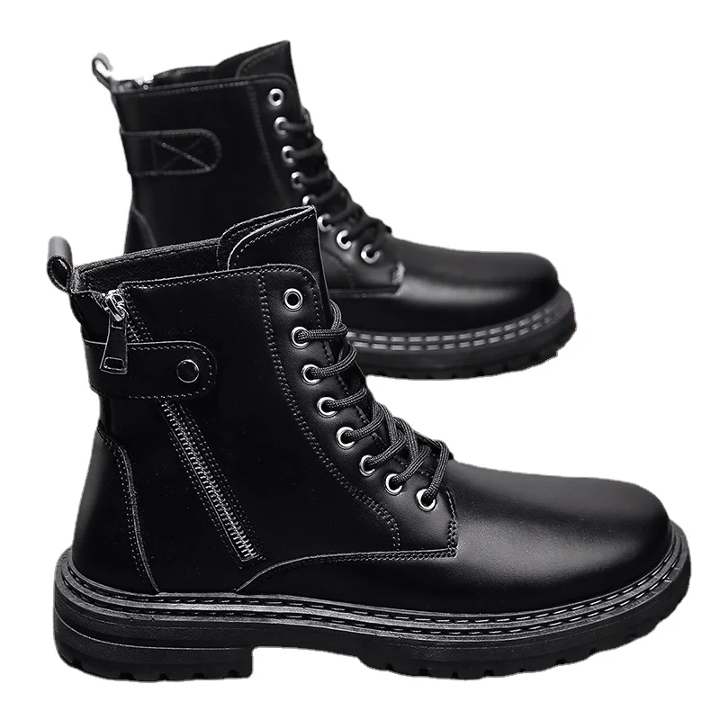 Men's Martin Boots Solid Color Zipper Thick-soled Non-slip Tooling Boots Fashion Casual Outdoor Walking Shoes for Men
Men's Martin Boots Solid Color Zipper Thick-soled Non-slip Tooling Boots Fashion Casual Outdoor Walking Shoes for Men
